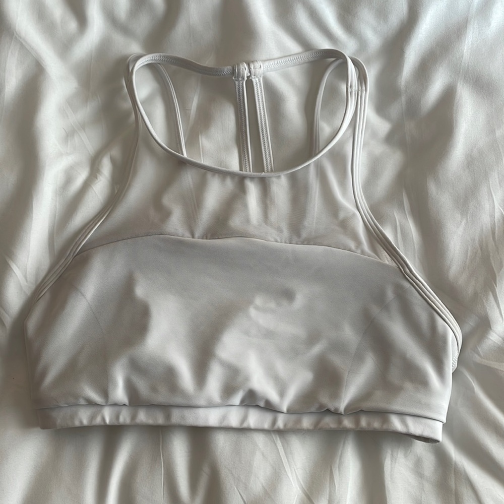White Mesh Lululemon Sports Bra